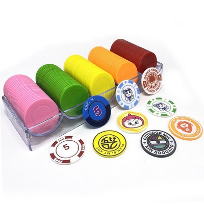 1 1/2" Diameter Durable Smooth Promo Event Game Plastic Customizable Logo Token