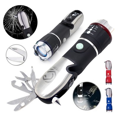 Multitool Emergency Car Window Breaker Knife Flashlight