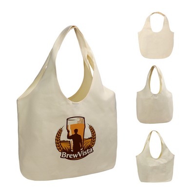 Reusable 12oz Cotton Canvas Tote Bag W/ Magnet Closure