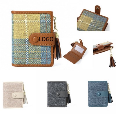 PU Short Tassel Women's Wallet