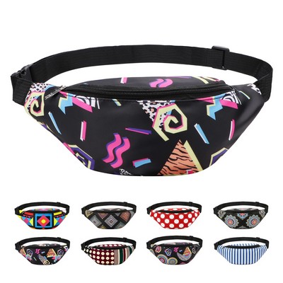 Full Color Polyester Fanny Pack W/ Adjustable Strap