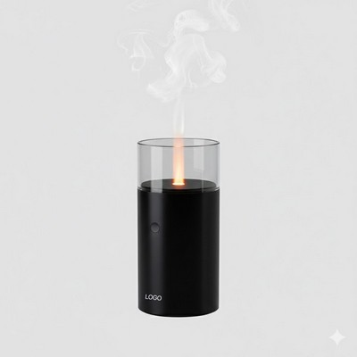 Candlelight Flame Aroma Diffuser Portable USB Rechargeable Humidifier & RGB Night Light