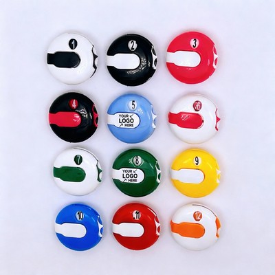 Golf Hat Clip with Ball Marker and Score Counter