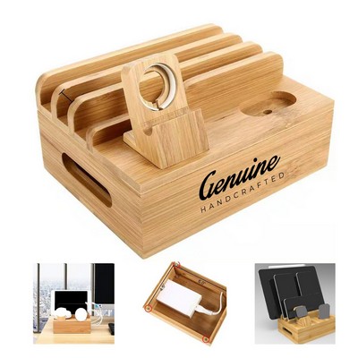 Bamboo Tabletop Charging Station