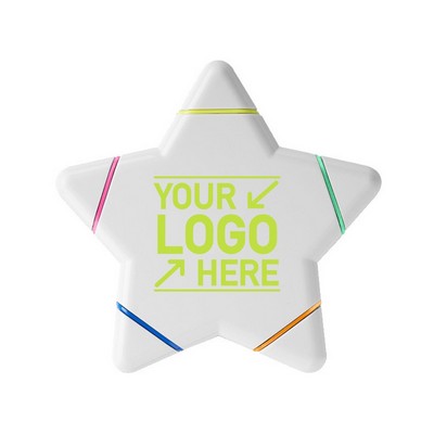 Five Color Star Shaped Highlighters