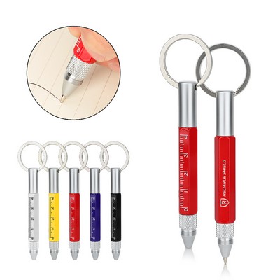 Compact 6-In-1 Multi-Tool Keychain Pen