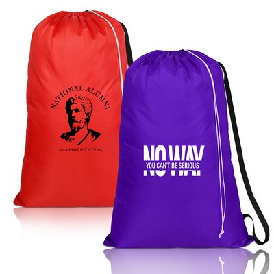 Drawstring Laundry Bag With Shoulder Strap