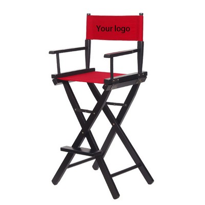 Folding Wooden Director Chair with Canvas Seat and Backrest