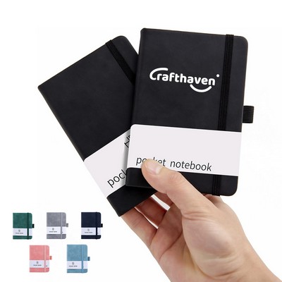 A7 200 Pages Pocket Leather Notebook