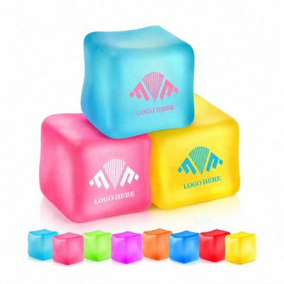 Square Jelly Ice Cube Stress Ball