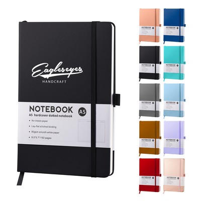 Hardcover Leather Lined Notebook