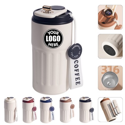 15oz LED Display Vacuum Insulated Coffee Mug