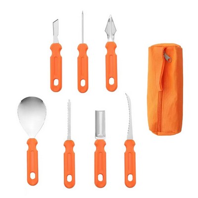Halloween Pumpkin DIY Stainless Steel Carving 7-Piece Set