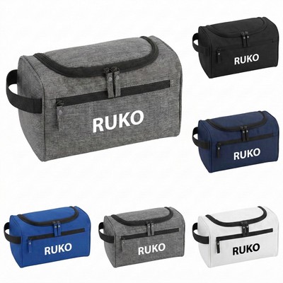 Overnight Amenities Compact Travel Toiletry Kit with Hanging Hook