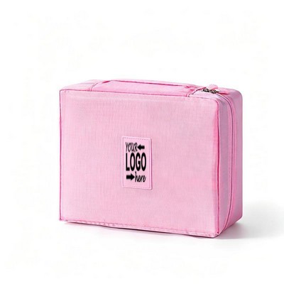 Large Capacity Square Wash Bag Portable Makeup Organizer