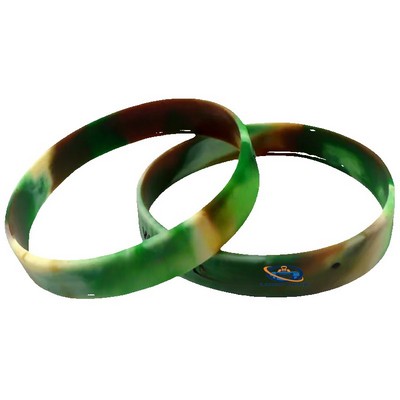 Debossed & Color Filled Silicone Bracelets