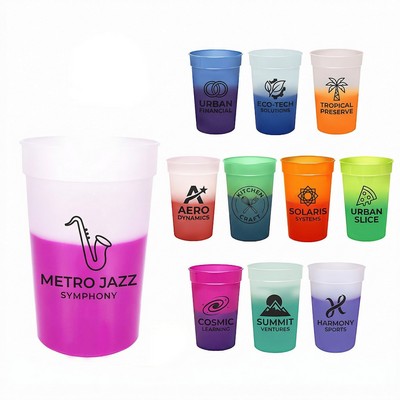 22 oz. Custom Logo Color Changing Stadium Cup