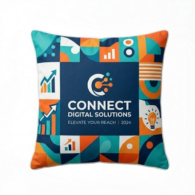 Custom Printed Pillow with Fiber Insert - 20" x 20"