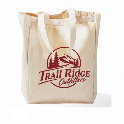 10 Oz. Cotton Canvas Everyday Tote Bag-14"x10.25"x4.5"