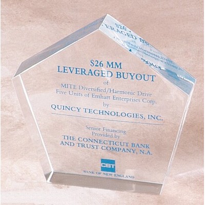Lucite Pentagon Embedment (4 1/2"x4 1/2"x1")