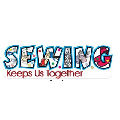 Sewing Slogan Executive Magnet w/ Full Magnetic Back (3 Square Inch)
