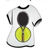 Tennis Ball & Racket T-Shirt Lapel Pin
