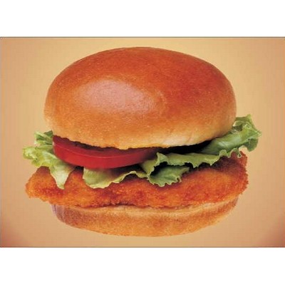 Chicken Sandwich Rectangle Badge w/ Bar Pin (2 1/2"x3 1/2")