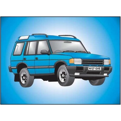SUV Rectangle Badge w/ Bar Pin (2 1/2"x3 1/2")
