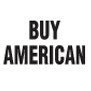 18 Oz. Reinforced Vinyl 2 Sided Message Stack Flag - Buy American (3'x8')