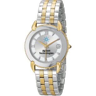 Men's Brass Case Watch with Gold Accent