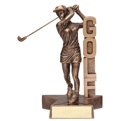 Golf, Female Billboard Resins - 8-1/2"