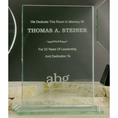 Jade Glass Rectangle Award (8"x12")