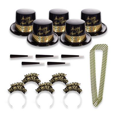 Golden Fantasy New Years Party Kit for 50