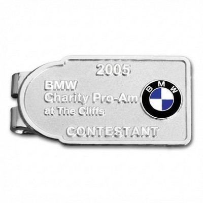 Money Clip Polished Highlights Nickel Plate w/ Color