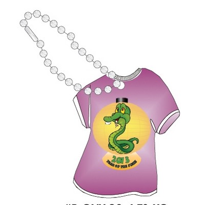 Chinese New Year T Shirt Promotional Key Chain w/ Black Back (10 Square Inch)