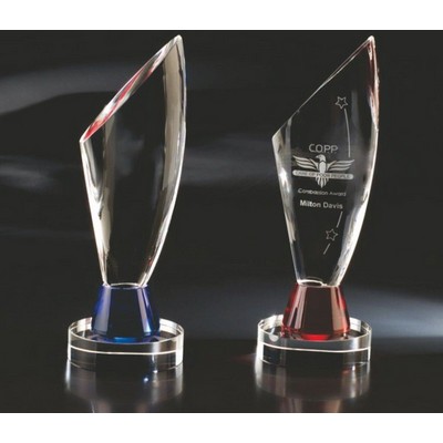 Rambunctious Crystal Award w/Blue Accent