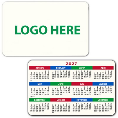 30 Mil Plastic Credit Card Size Calendar