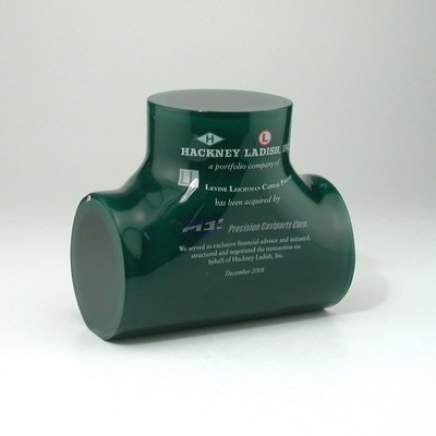 Pipeline Lucite® Embedment Award (5" x 4 3/8" x 3")