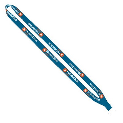 IMPORT Rush 5/8" Dye-Sublimated Lanyard with Sewn Silver Metal Split-Ring