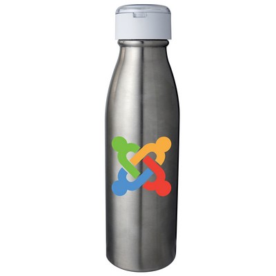 Stainless Silhouette Bluetooth Ear Bud Bottle