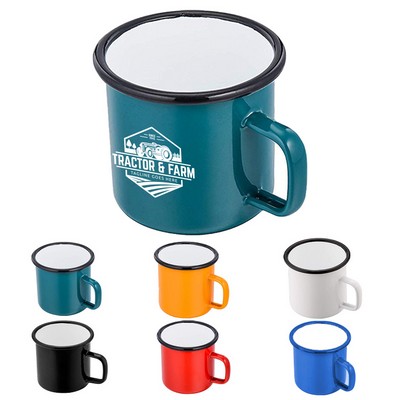 12oz Enamel Camping Mug Colored