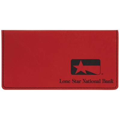 Red Leatherette Checkbook Cover