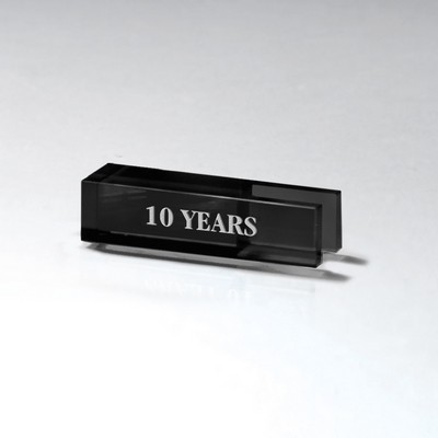 Black Glass Bar with Silver Color-Fill