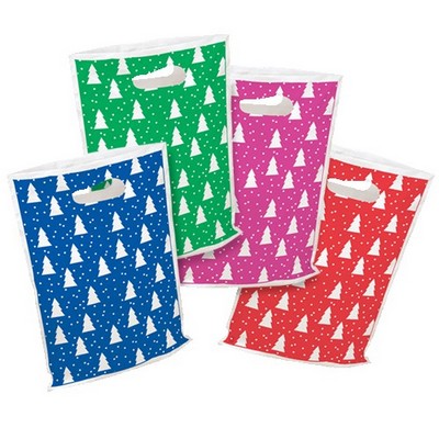 Bold Christmas Trees Seasonal Predesigned Plastic Bag (6" x 9")
