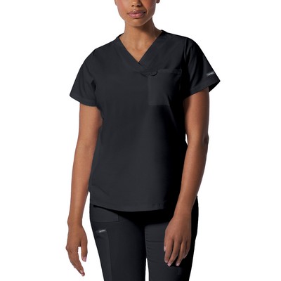 Landau - ProFlex - Women's Two-Pocket Back Princess Seamed V-Neck Top