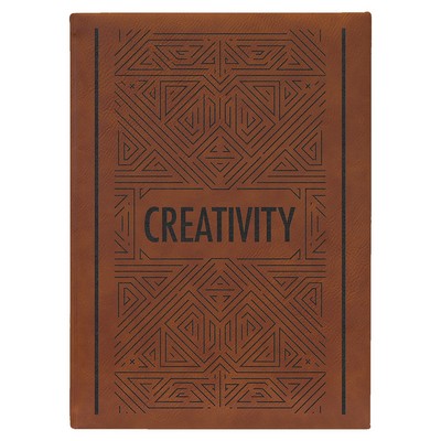 7" x 9 3/4" Rawhide Leatherette Sketch Book-Unlined Paper