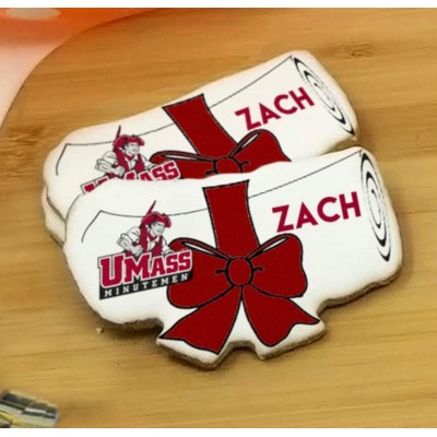 3.5" Diploma Shaped Logo Sugar Cookie