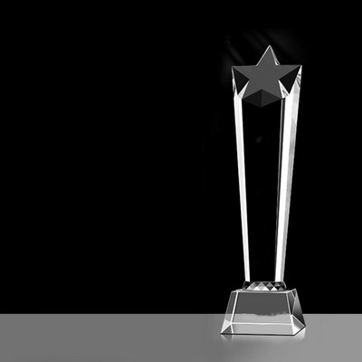 Optical Crystal Obelisk With Display Stand