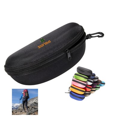 Waterproof Sunglasses Case Zipper Hard Shell Box With Clip