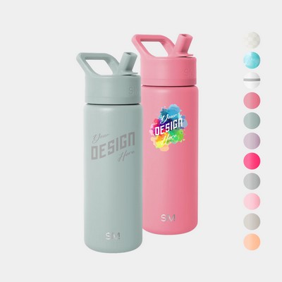 18 oz Simple Modern® Stainless Steel Double-Walled Insulated Summit Water Bottle with Straw Lid